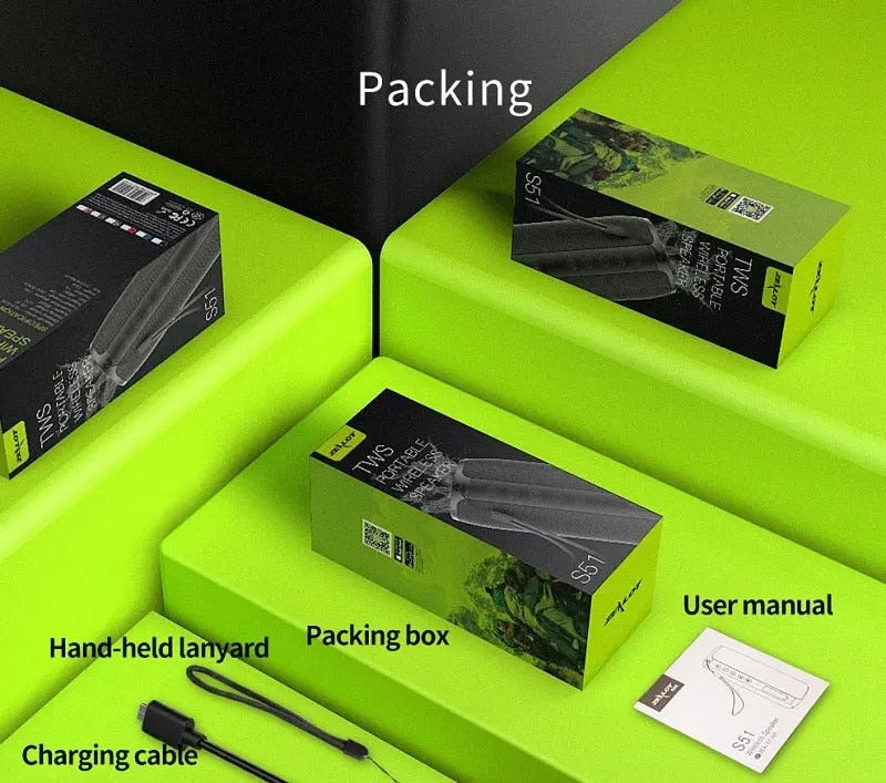 Bluetooth Portable Subwoofer Waterproof Yellow Pandora