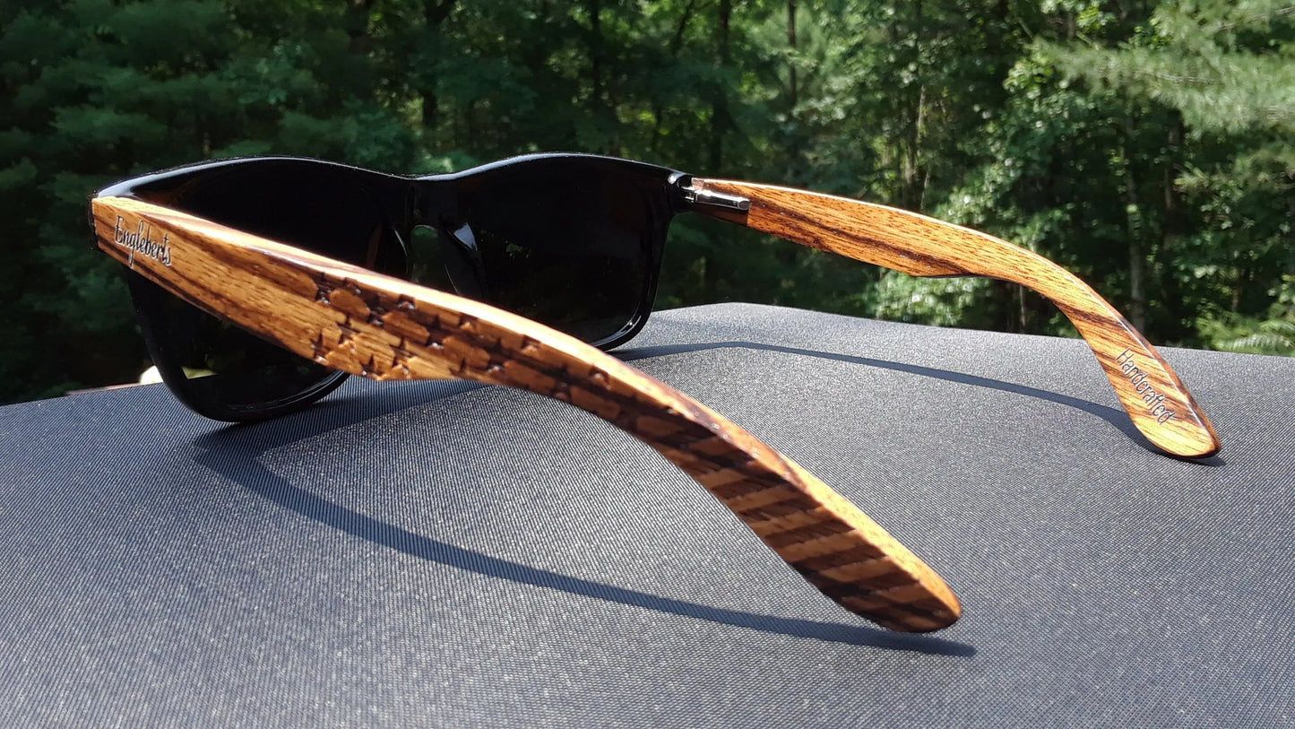Zebrawood Sunglasses Polarized & Handcrafted Purple Ariadne