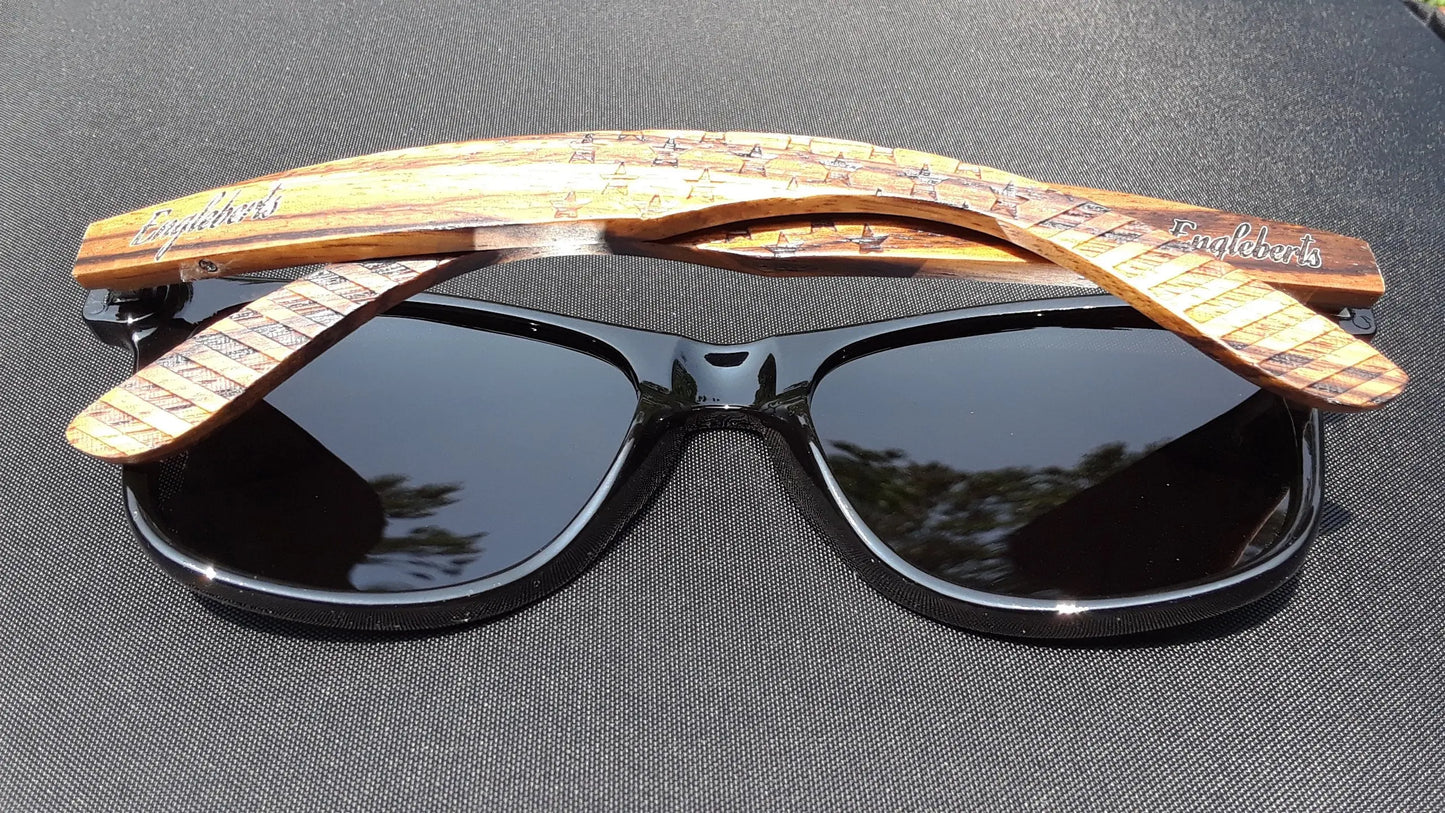 Zebrawood Sunglasses Stars & Bars Purple Ariadne