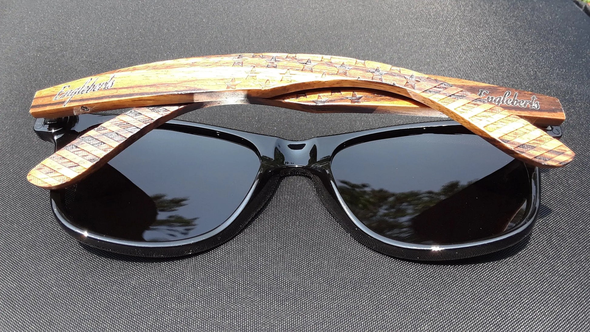 Zebrawood Sunglasses Stars & Bars Purple Ariadne