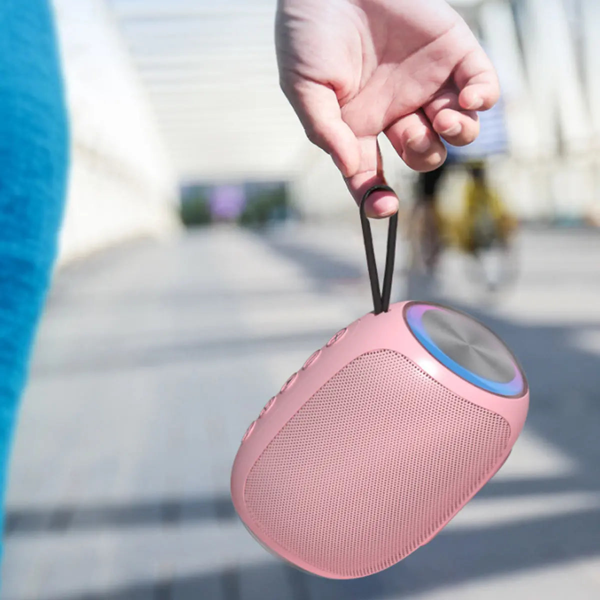 Oval Drum Bluetooth Speaker Light Salmon Lucky