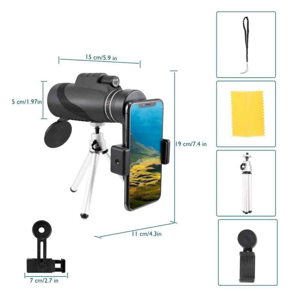 Smartphone HD Monocular Tripod Yellow Pandora
