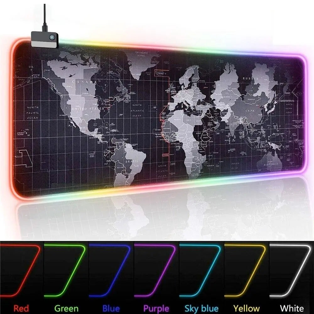World Map RGB Mouse Pad Yellow Pandora