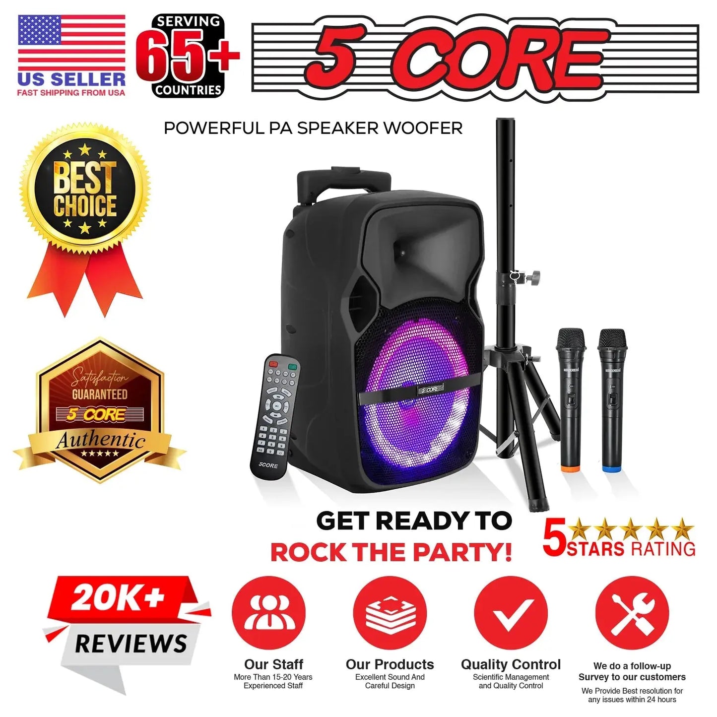 8 Inch PA Portable Speaker Violet Rose