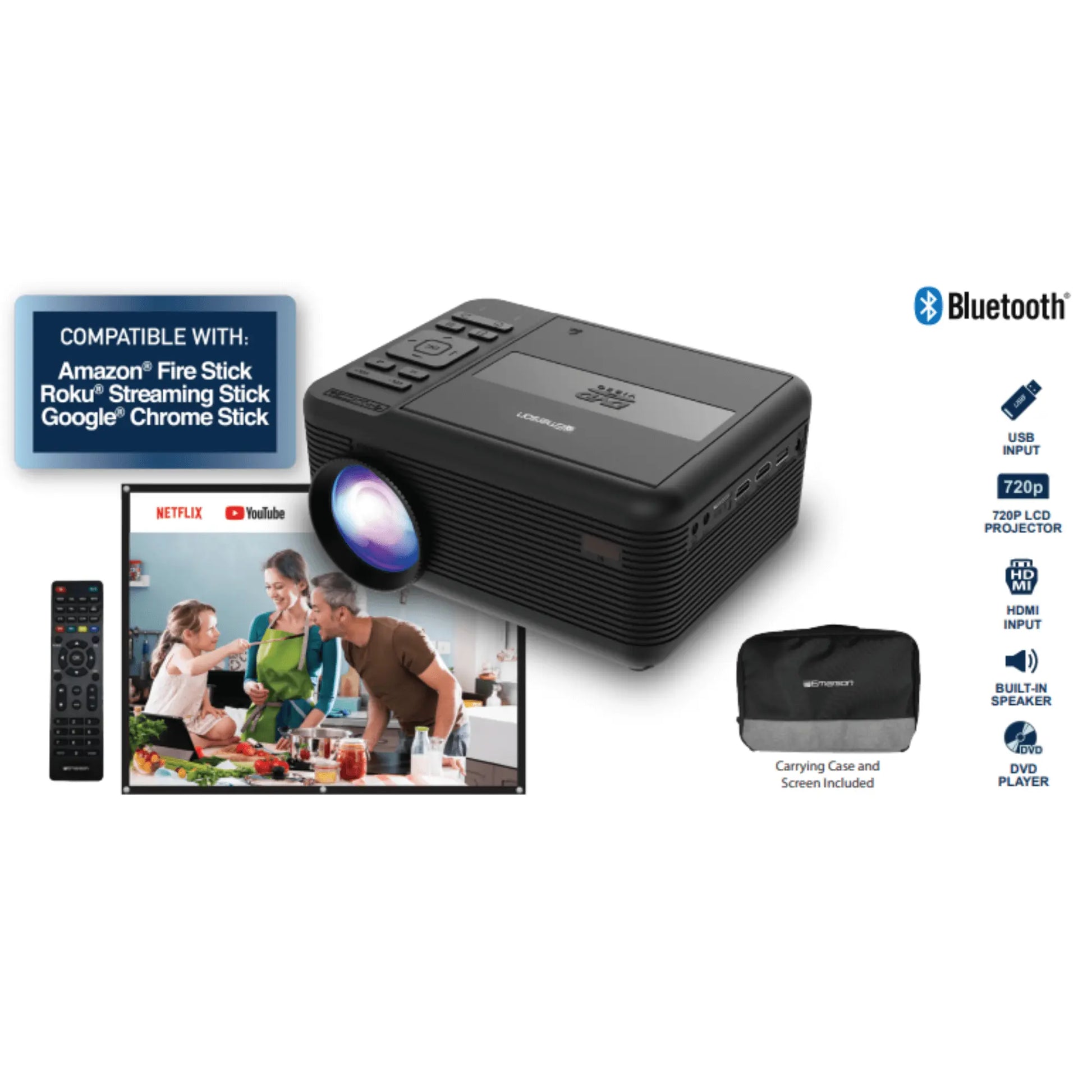 Emerson Home Theater LCD Projector Sky Iapetus