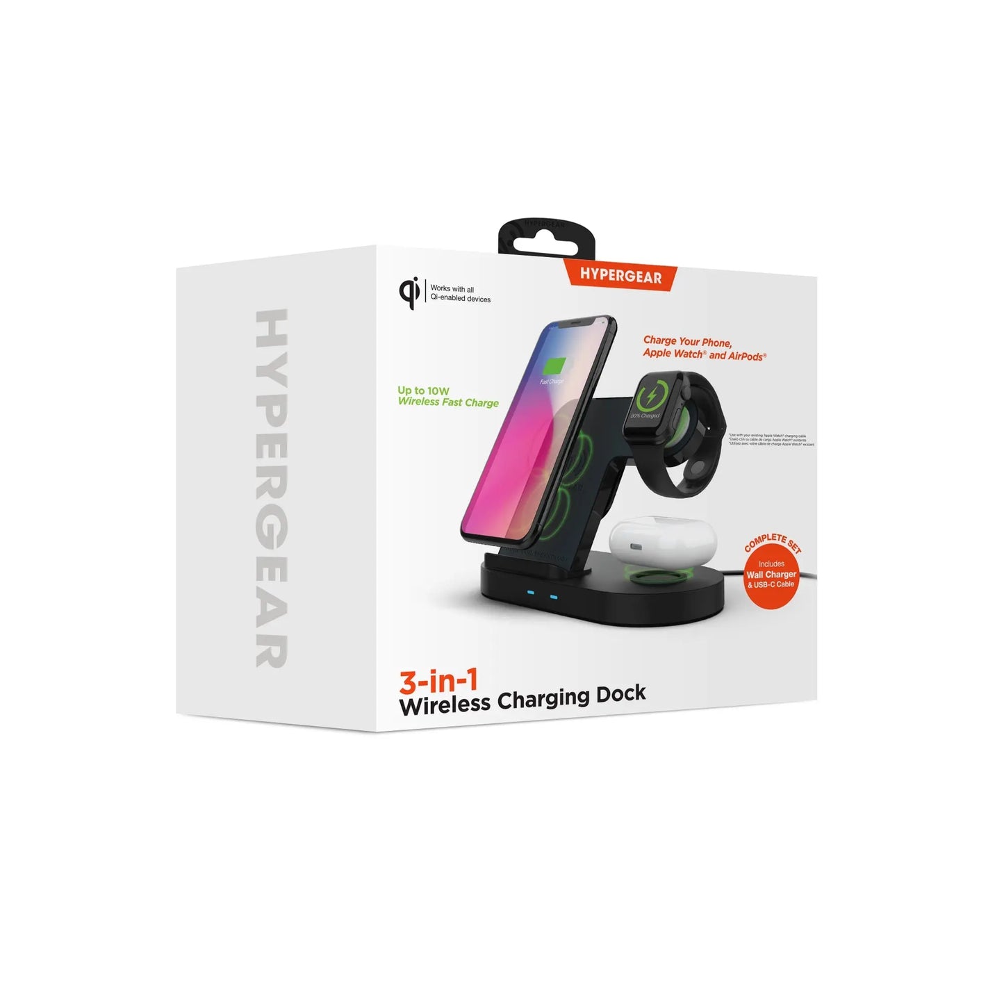 HyperGear 3-In-1 Wireless Charging Dock Sky Iapetus