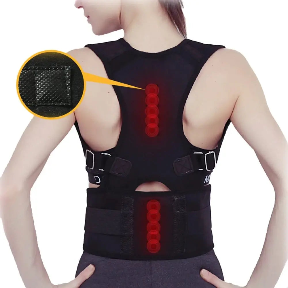 Posture Corrector Magnetic Brace Belt Puce Gaia
