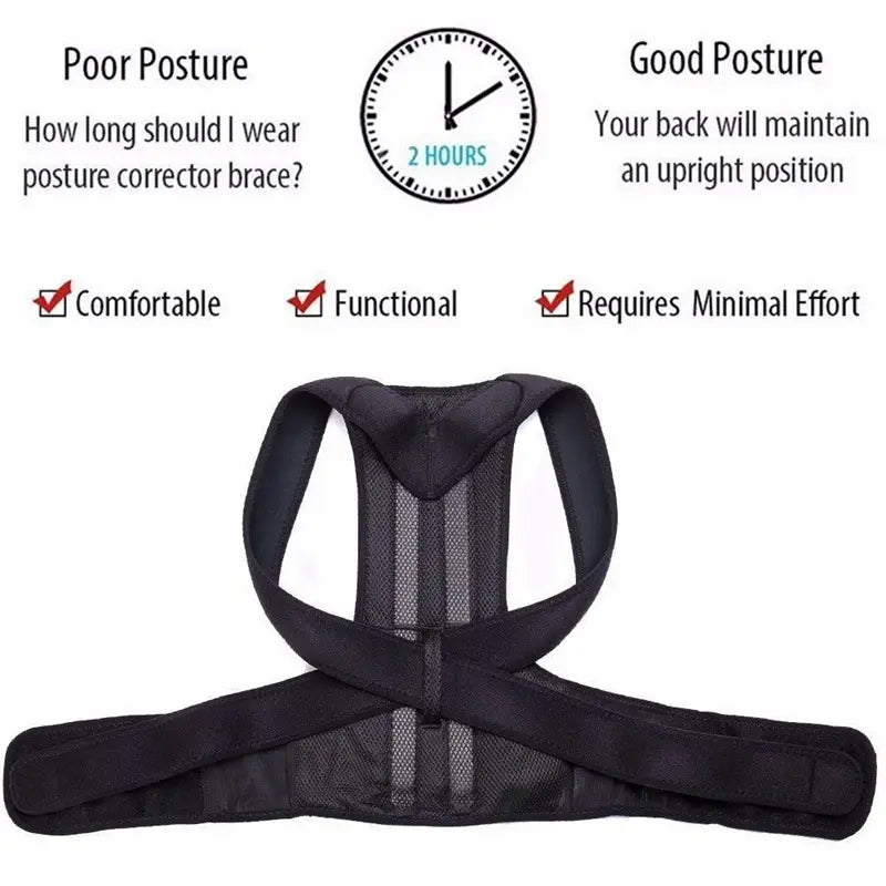 Adjustable Posture Corrector Brace Belt Puce Gaia