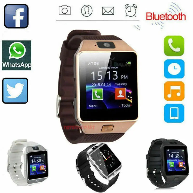Waterproof Bluetooth Smart Watch W/Camera Puce Gaia