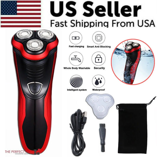 Men's Waterproof Electric Shaver Puce Gaia