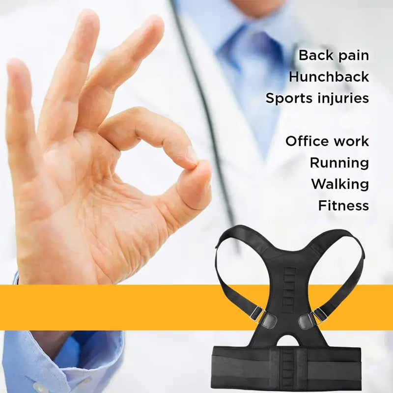 Posture Corrector Magnetic Brace Belt Puce Gaia