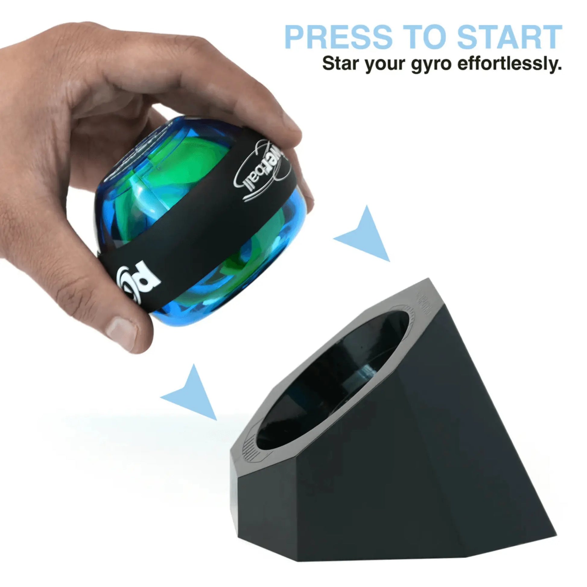 Powerball Blue Gyro Exerciser Powerdock Black Lavender