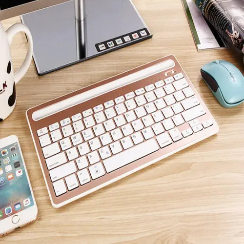 Multi-Task Master Bluetooth Keyboard Salmon Lucky