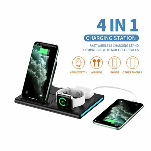 4-In-1 Wireless Charging Station Salmon Lucky