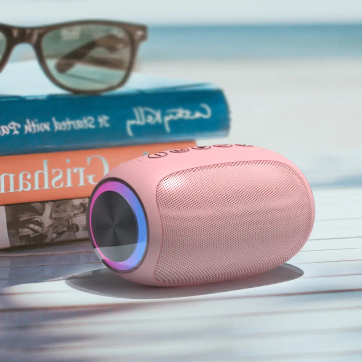 Oval Drum Bluetooth Speaker Light Salmon Lucky