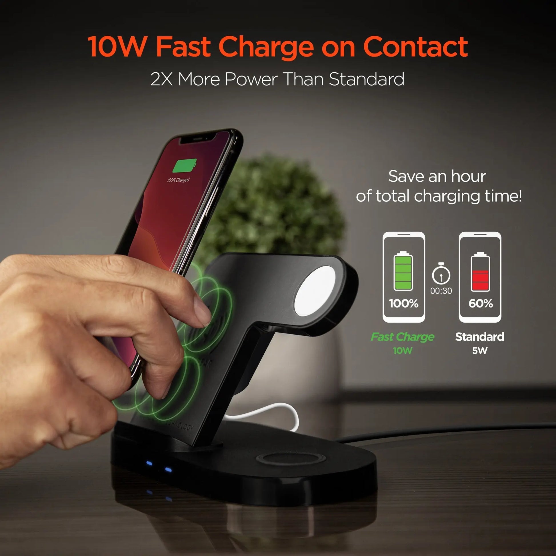HyperGear 3-In-1 Wireless Charging Dock Sky Iapetus