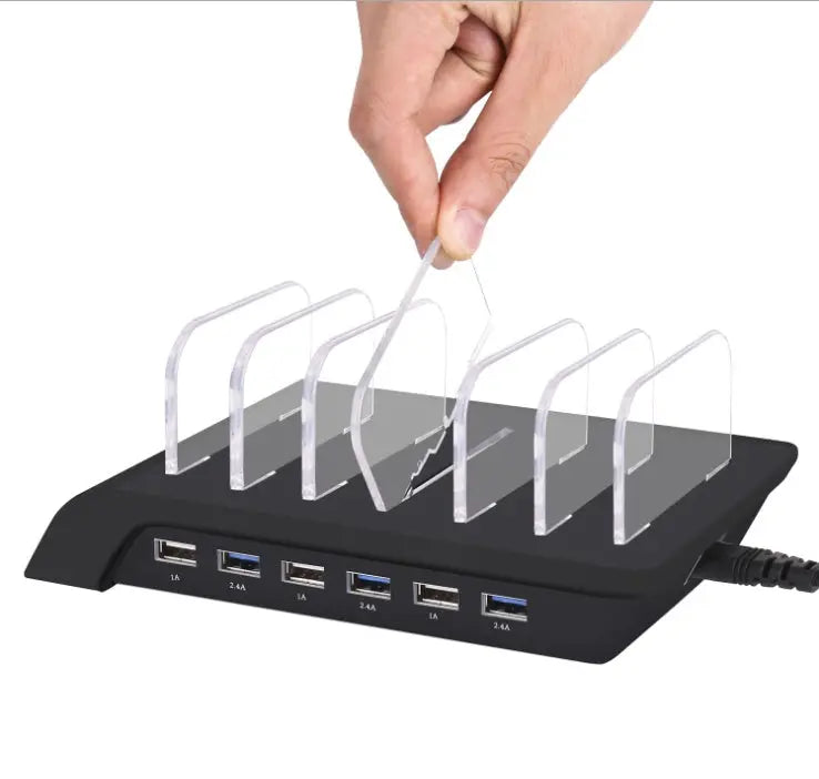 6 Port Mobile Phone Charging Stand Crimson Medea