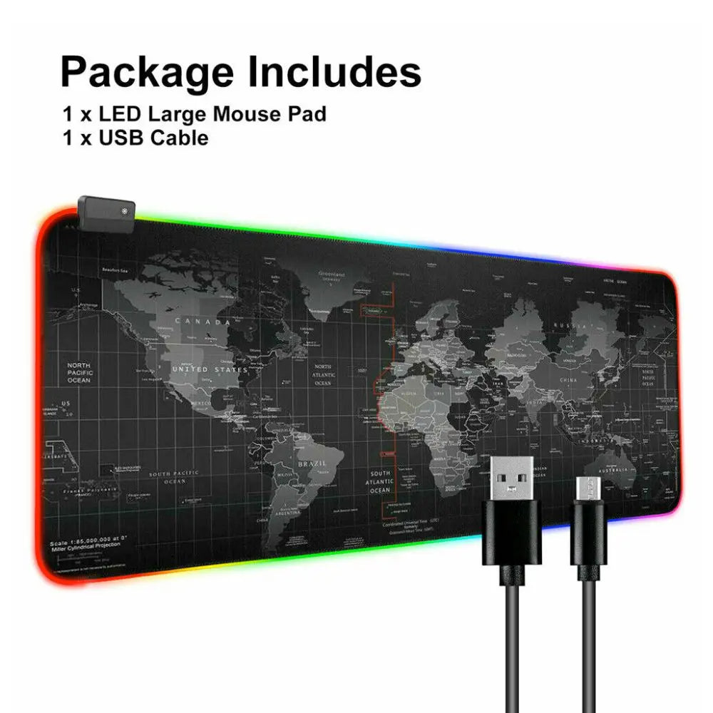 World Map RGB Mouse Pad Yellow Pandora