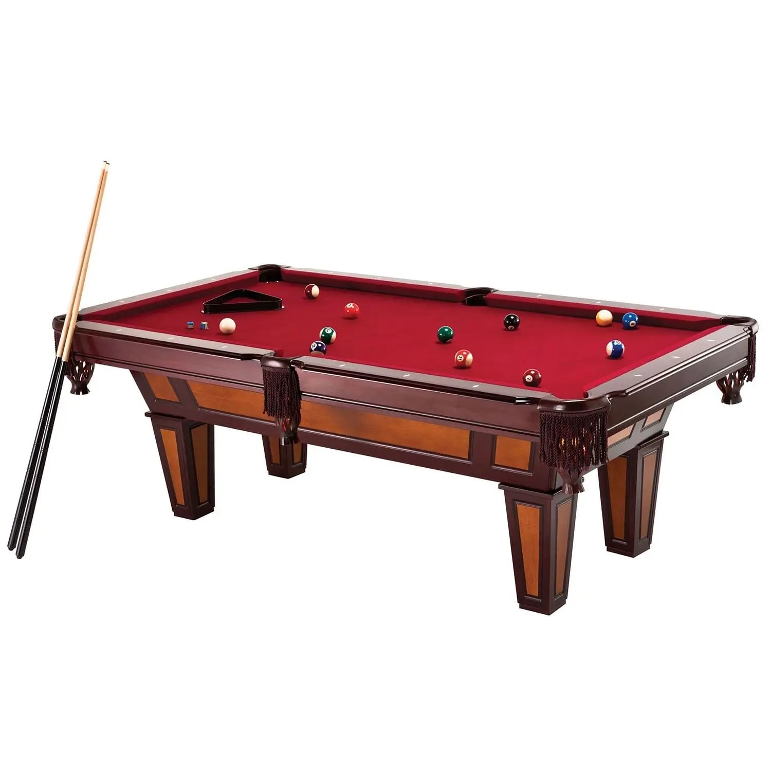 7' Red Burgundy Pool Table Yellow Crius
