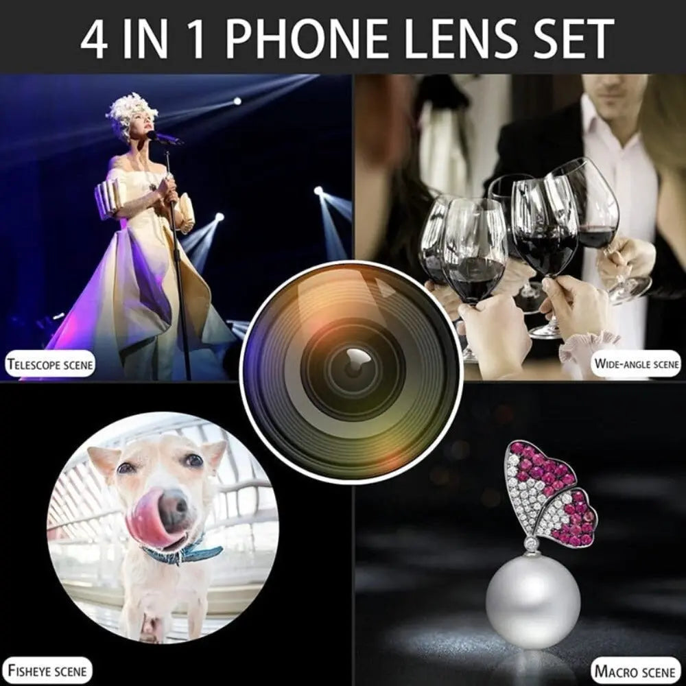 Mobile Phone Lens Kit W/Tripod Yellow Pandora