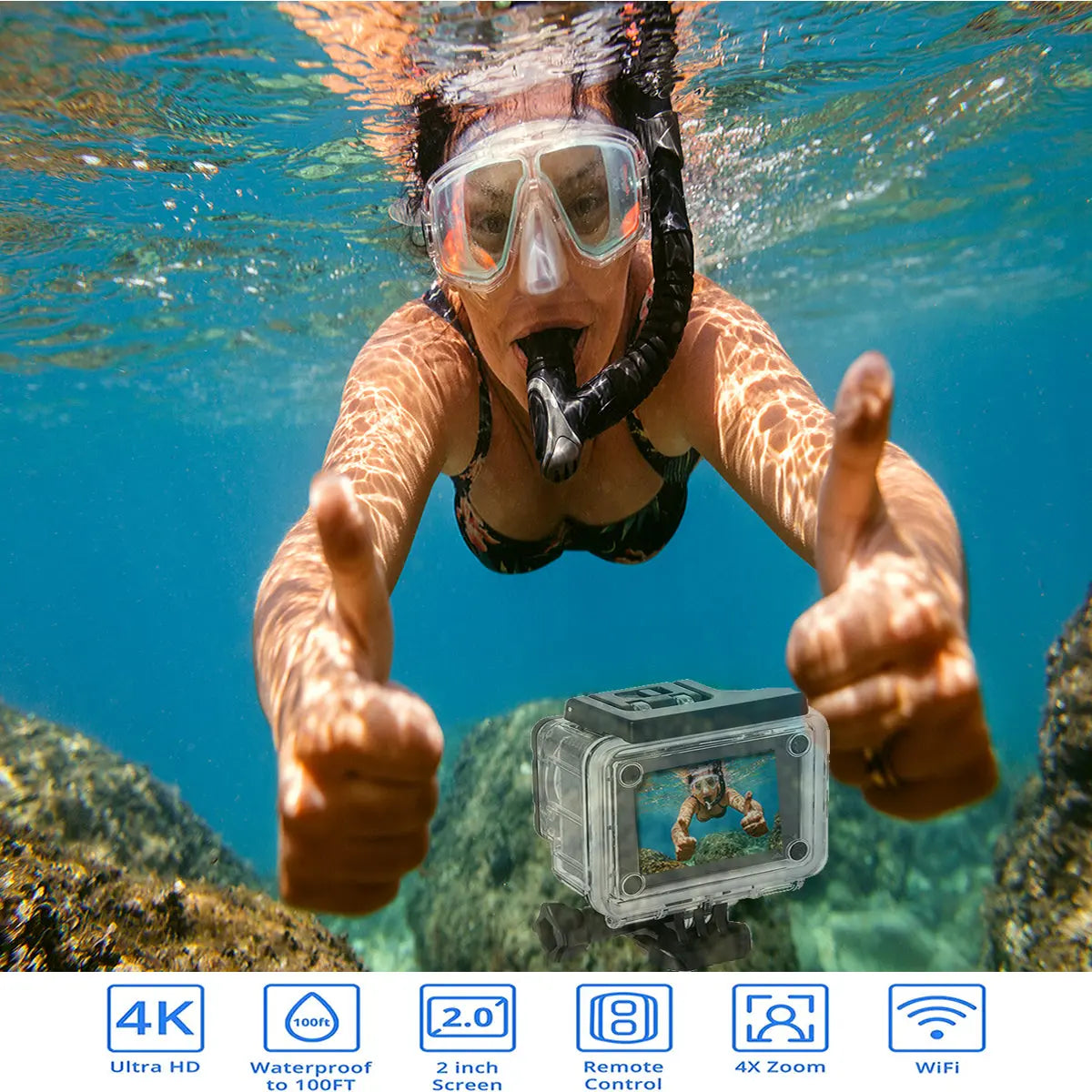 4K  Waterproof WiFi Camera Salmon Lucky