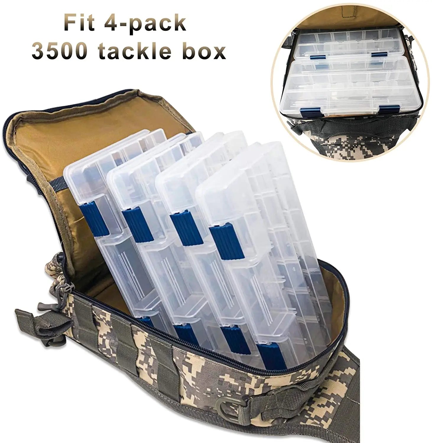 Tackle Backpack Waterproof for Storage Amethyst Osage