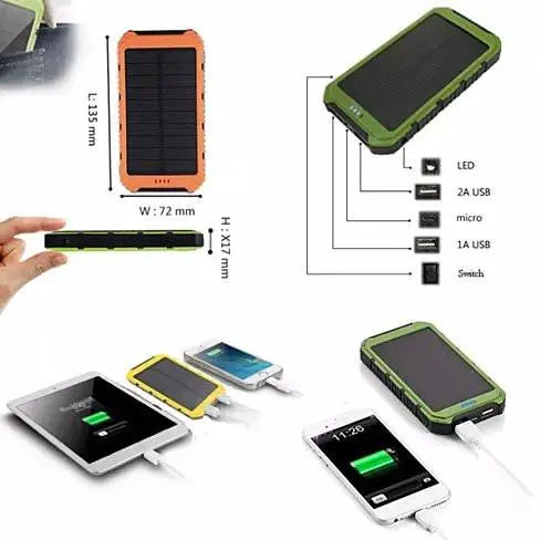 Solar Power Bank Phone Charger Salmon Lucky