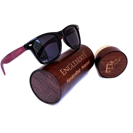 Rosewood Sunglasses With Wood Case Purple Ariadne