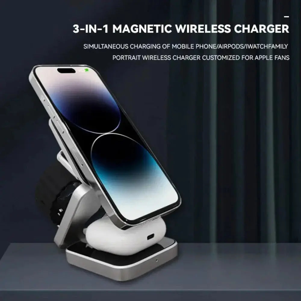 3 in 1 Wireless Charger Stand Yellow Pandora