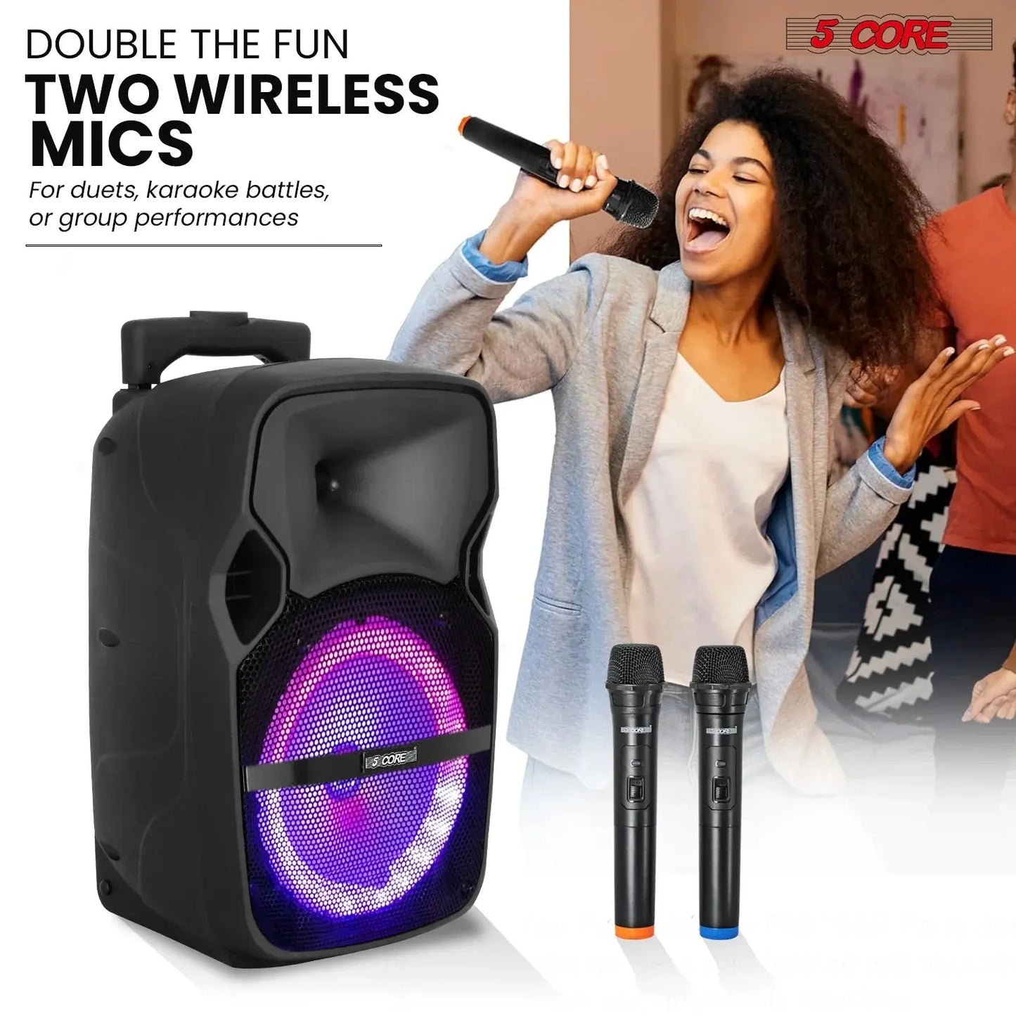 8 Inch PA Portable Speaker Violet Rose