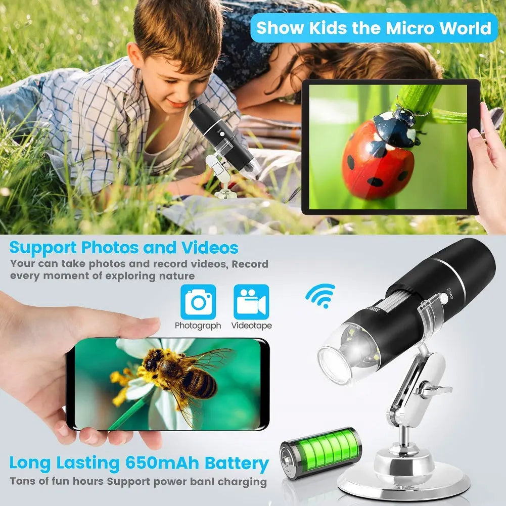 Wireless Handheld Digital Microscope Teal Simba