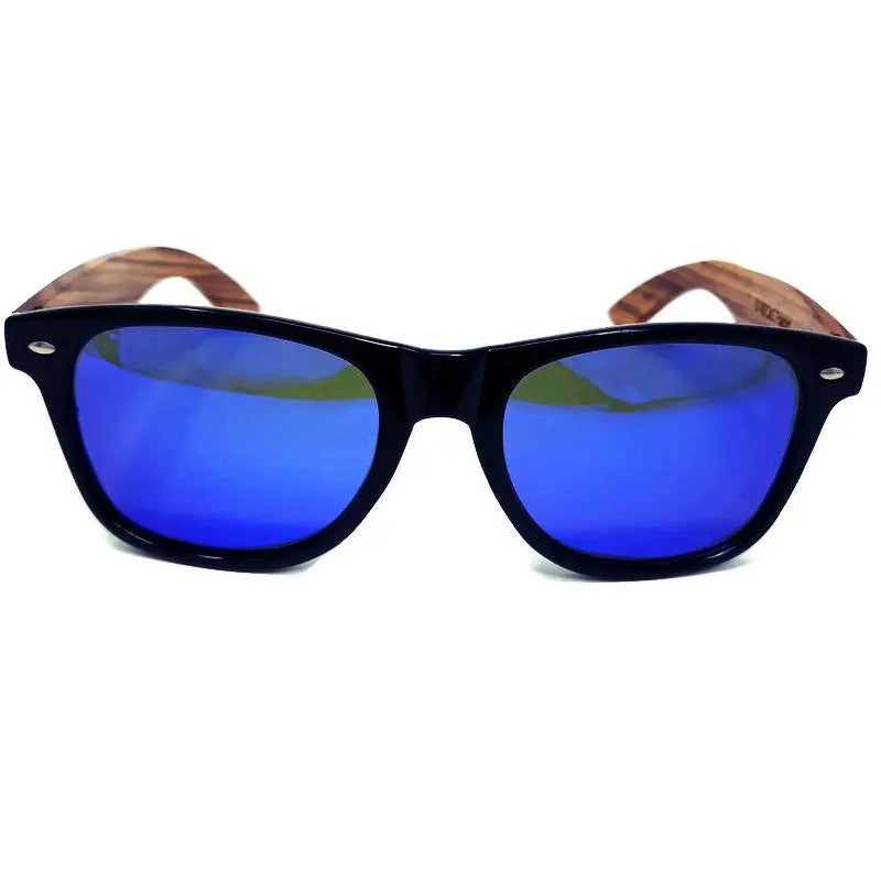 Zebrawood Sunglasses Blue Polarized Lenses Purple Ariadne