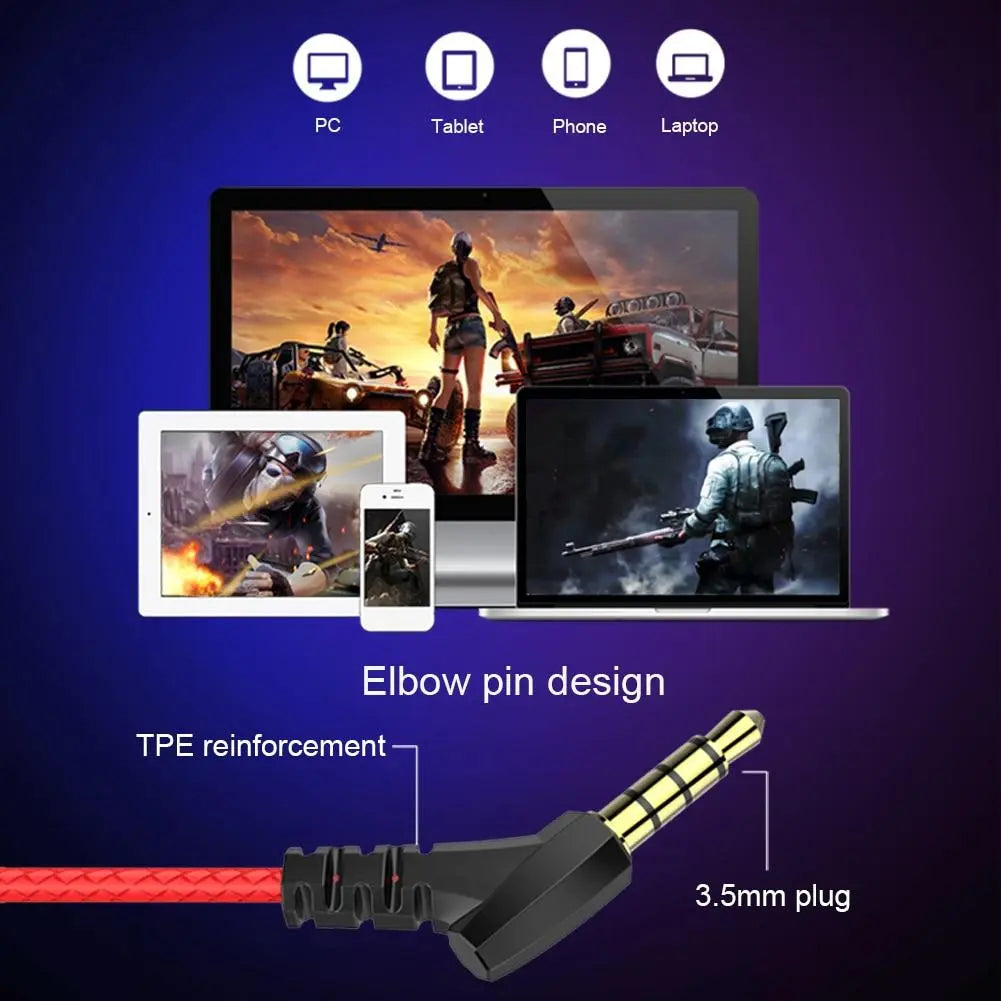 Gaming Earphones with Extension Microphone Yellow Pandora