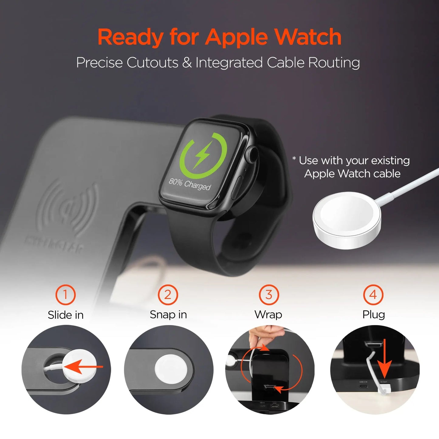 HyperGear 3-In-1 Wireless Charging Dock Sky Iapetus