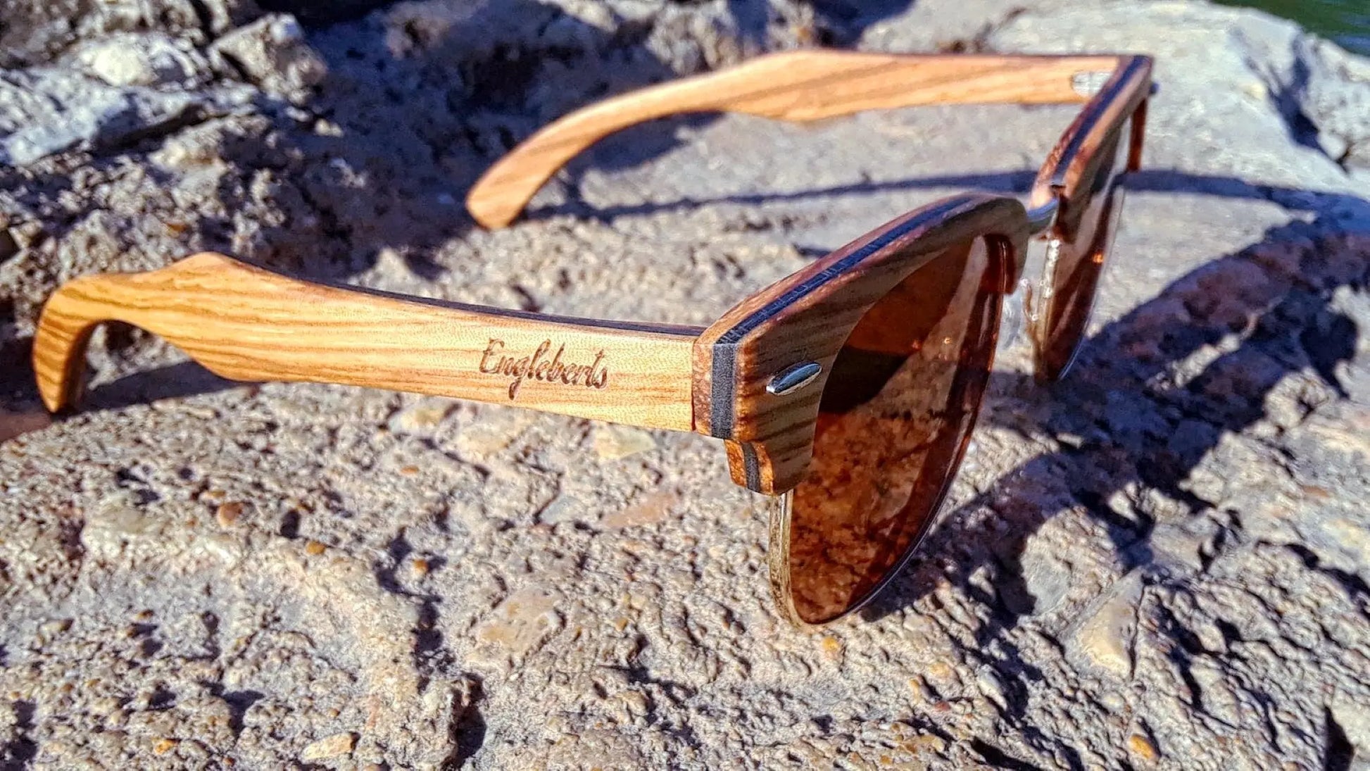 Real Ebony & Zebrawood Sunglasses Purple Ariadne