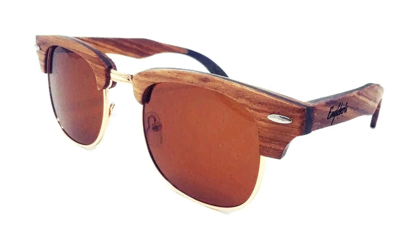 Real Ebony & Zebrawood Sunglasses Purple Ariadne