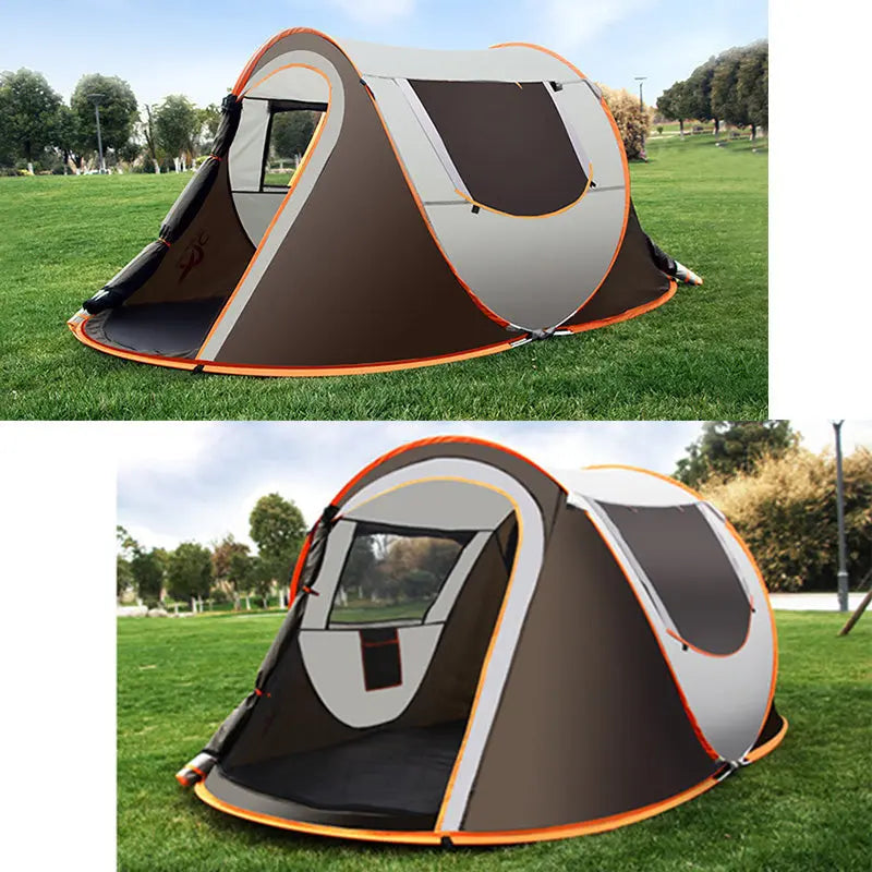 Large Automatic Pop-Up Camping Tent Yellow Pandora